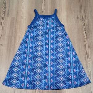 Mudd Vibrant Geometric Blue Girls Dress